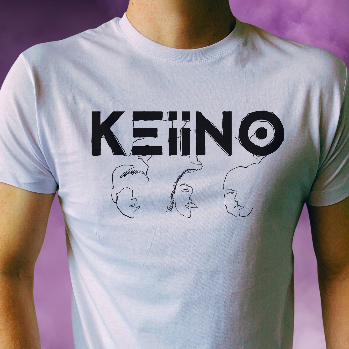 T-shirt with black logo