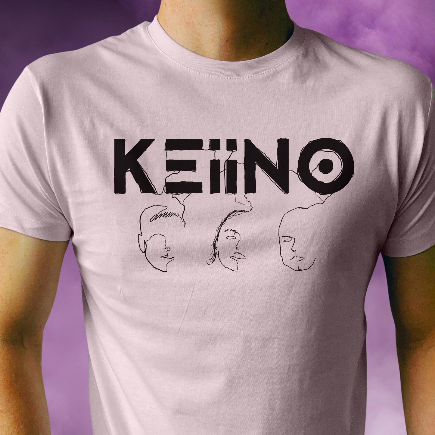 T-shirt with black logo