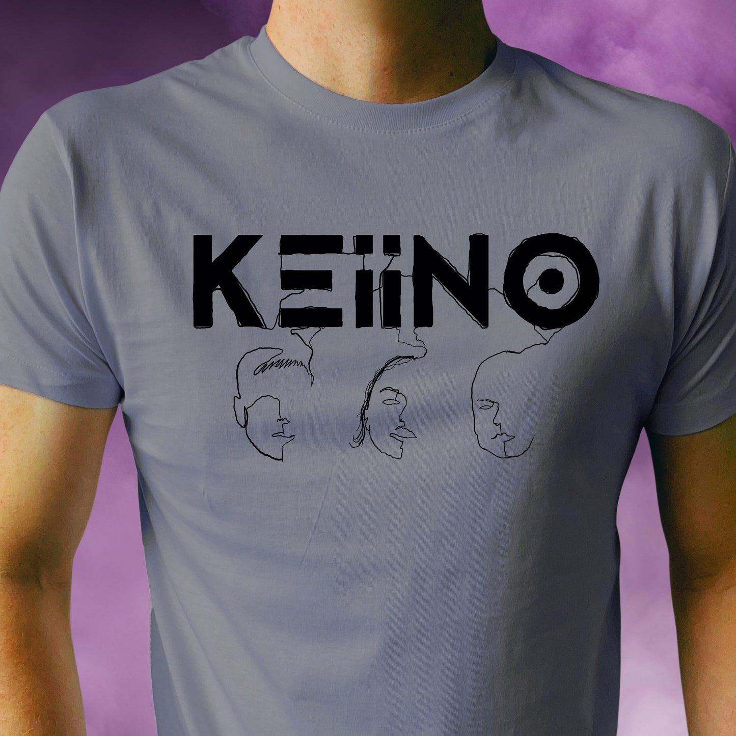 T-shirt with black logo