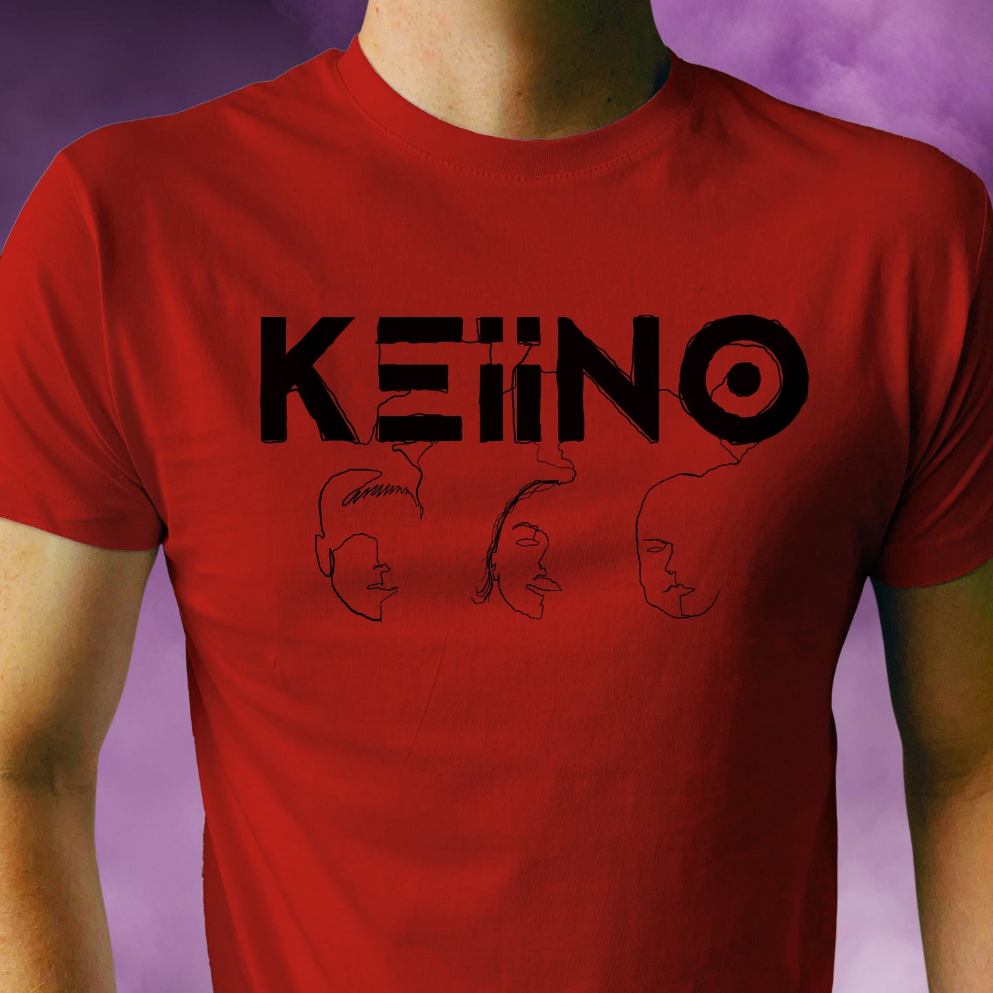 T-shirt with black logo